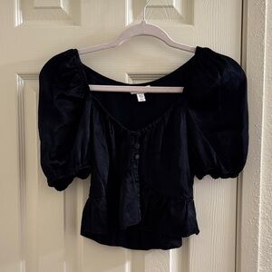 Black topshop babydoll tee